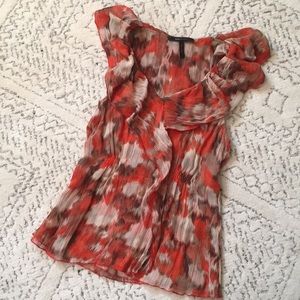 Fun ruffle BCBG top